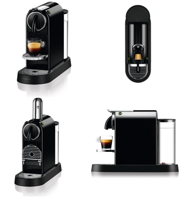 Nespresso De'Longhi CitiZ EN167.B, Welcome Set Included, Black, 1260 W