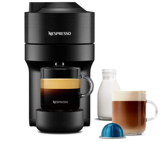 Nespresso ENV90.B Vertuo Pop Automatic Pod coffee machine for Americano, Decaf, Espresso by Magimix in Liquorice Black