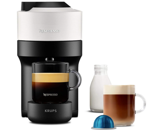Nespresso Vertuo Pop Coffee Pod Machine By Krups, Coconut White, XN920140