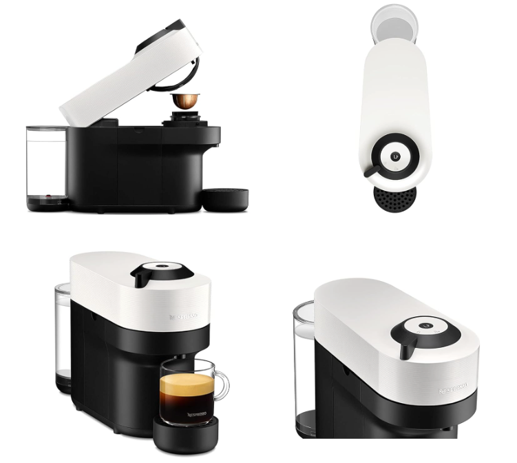 Nespresso Vertuo Pop Coffee Pod Machine By Krups, Coconut White, XN920140
