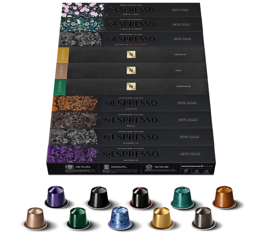 Nespresso Original Coffee Pods, 100 mix pack