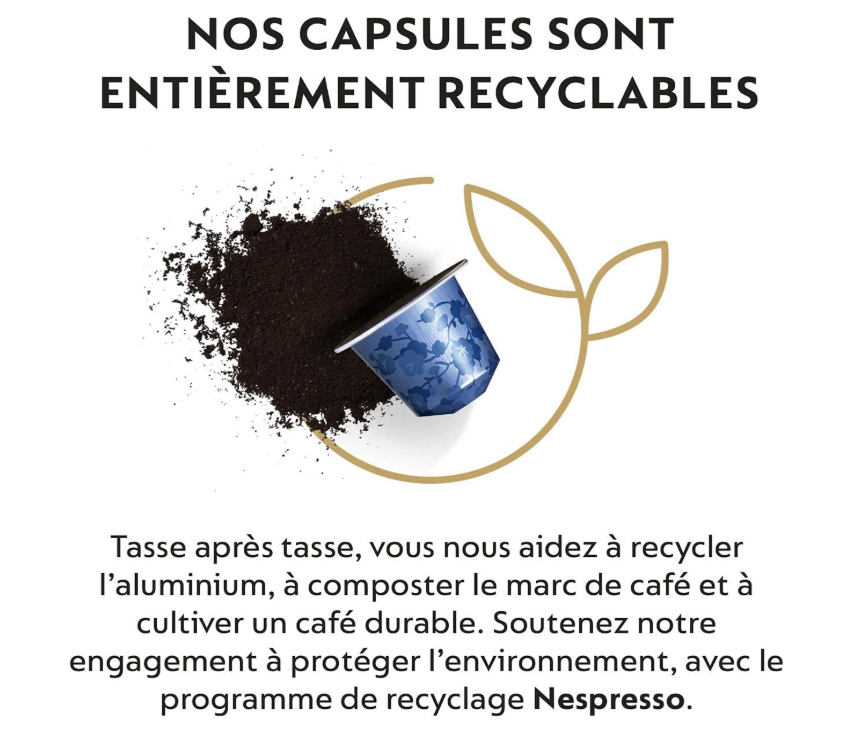 Nespresso Vivalto Lungo Coffee Capsules Pods Original, 50 Pods