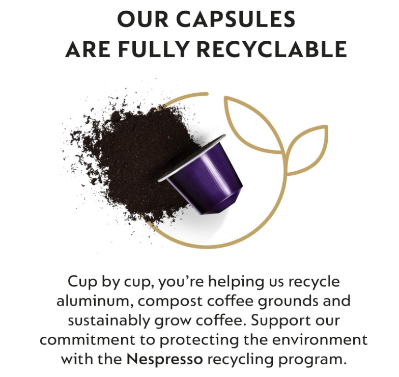 Nespresso Ristretto Coffee Capsules Pods Original, 50 Pods