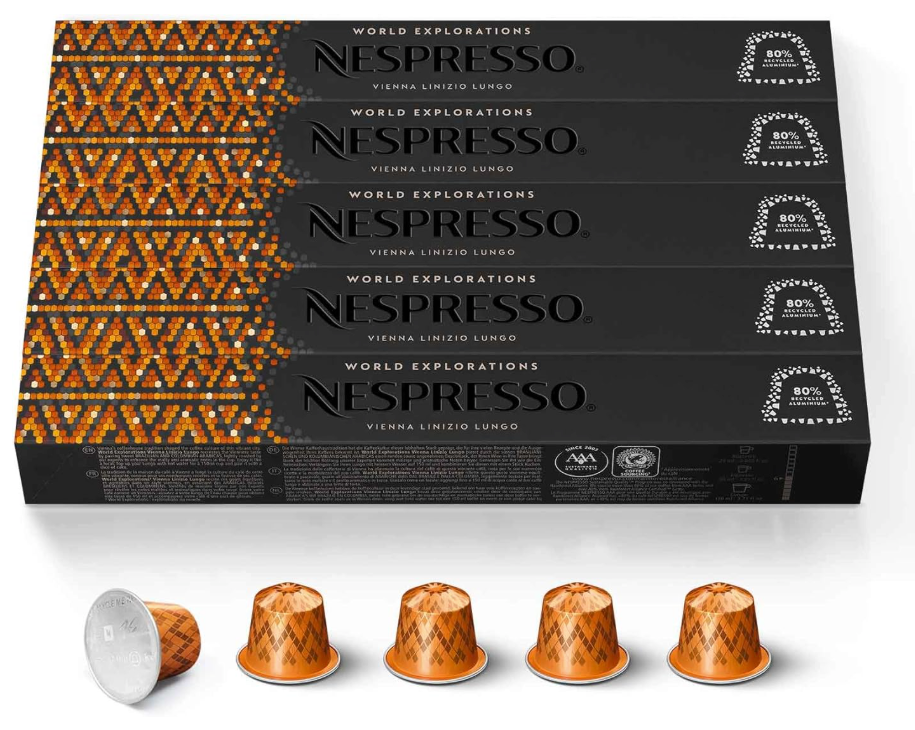 Nespresso Linizio Lungo Coffee Capsules Pods Original, 50 Pods