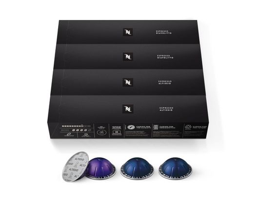 Nespresso Capsules Vertuo, Espresso Bold Variety Pack, Medium and Dark Roast Coffee
