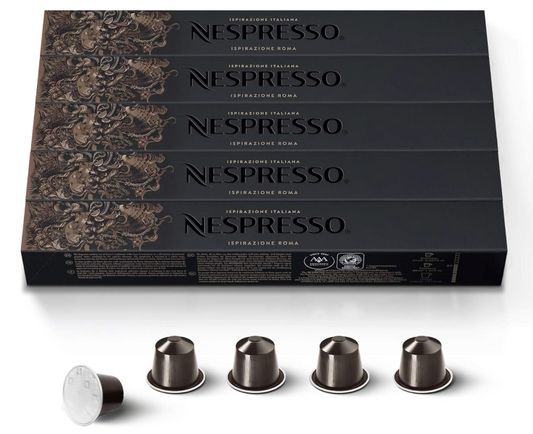 Nespresso Roma Coffee Capsules Pods Original, 50 Pods